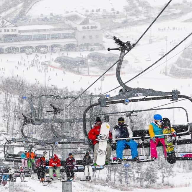 Busan: Eden Valley Resort Winter Ski Snowboard Sled Day Tour - Key Points
