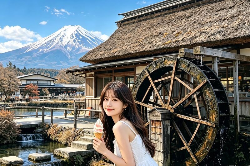 (Cable Car Ticket Included) Mt. Fuji & Lake Kawaguchiko Day Tour | Mt. Tenjo Park / Oshino Hakkai / Chureito Pagoda / Lawson Convenience Store | Off-Peak Travel (Departing from Tokyo) - Arakurayama Sengen Park and the five-story pagoda