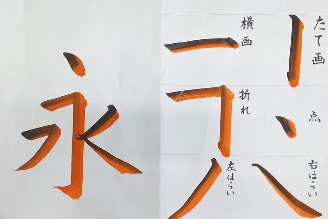 Calligraphy Experience at Tokyo Ginza and Tsukiji Area