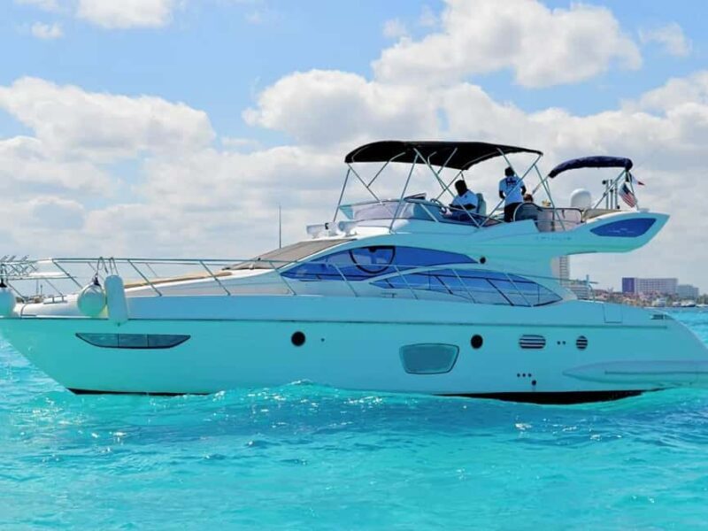 Cancun: Azimut 47 Fly Private Yacht - 6 hours to Isla Mujeres - Key Points