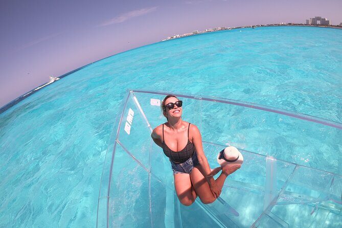Cancun Clear Boat Tour Explore the Caribbean Sea - Key Points