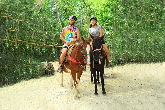 Cancun Horseback Riding, ATV, Ziplines, Cenote, Lunch and Drinks - Key Points