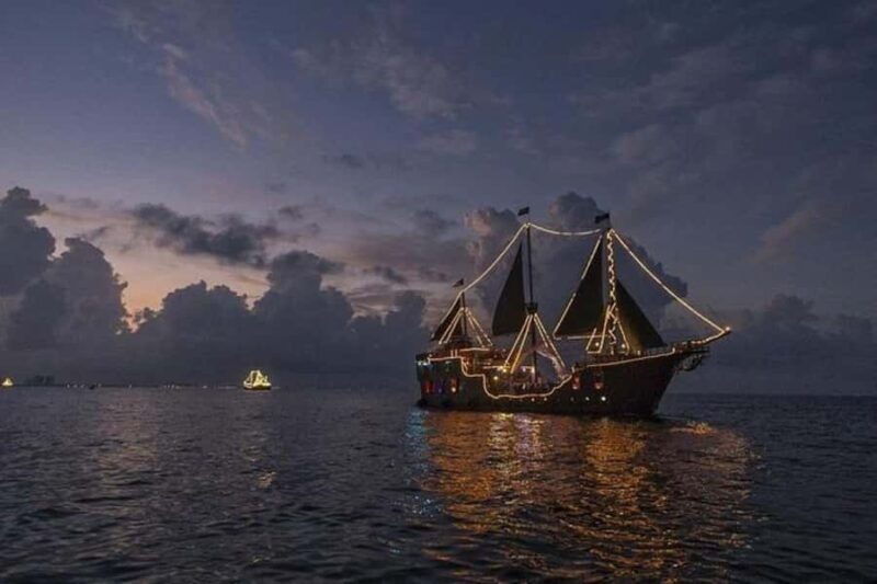 Cancun Night Pirate Ship Cruise with Chicken Dinner and Show - Key Points