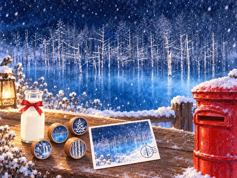 Cantonese and Mandarin/English | Biei Shirogane Blue Pond Illumination + Christmas Tree + White Birch Forest + Ningle Terrace + Shirahige Waterfall | Furano Lunch + Milk Postcard - White Birch Forest and Biei’s famous trees