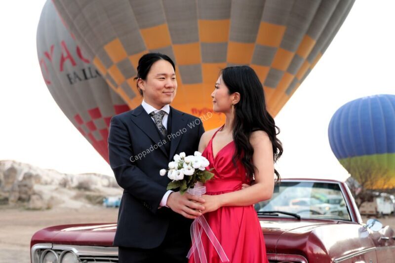 Cappadocia Photo Shoot with Classic Car and Flying Dress - A Personal Touch in Cappadocia: Classic Car, Flying Dress, and Expert Photography