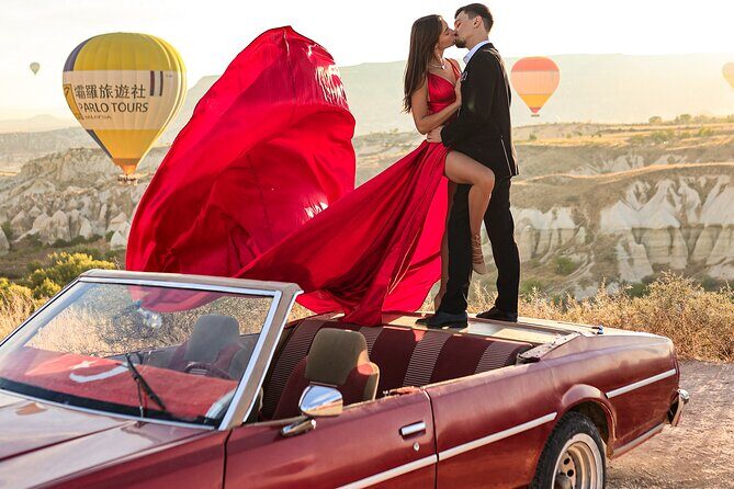 Cappadocia Private Photo Shoot with Flying Dress + Vintage Car - Key Points