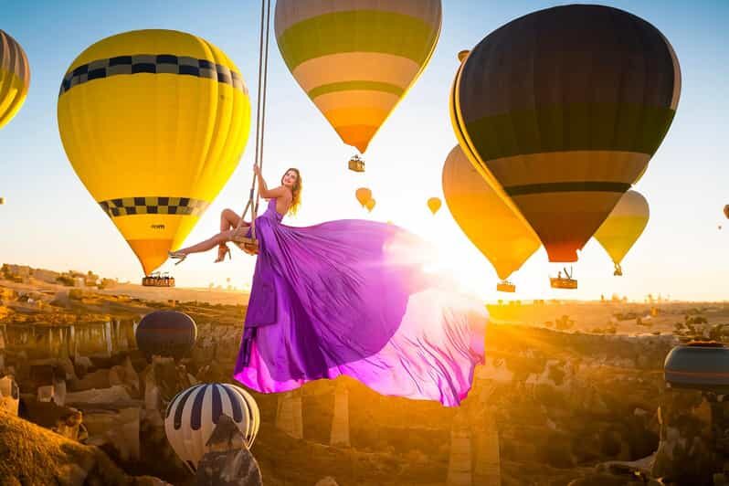 Cappadocia: Taking photo with Swing at hot air balloon view - The Sum Up