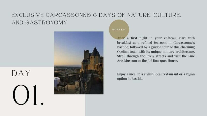 Carcassone: Exclusive 6 days all-inclusive premium program - Exploring the Heart of Occitanie: The Itinerary in Detail