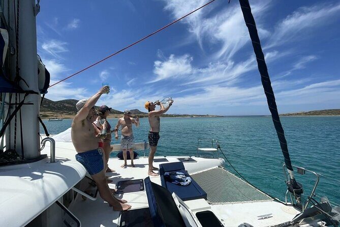 Catamaran Semi Cruise Paros Antiparos includes Food and Drinks - Experience the Best of Paros and Antiparos on a Semi-Private Catamaran Cruise