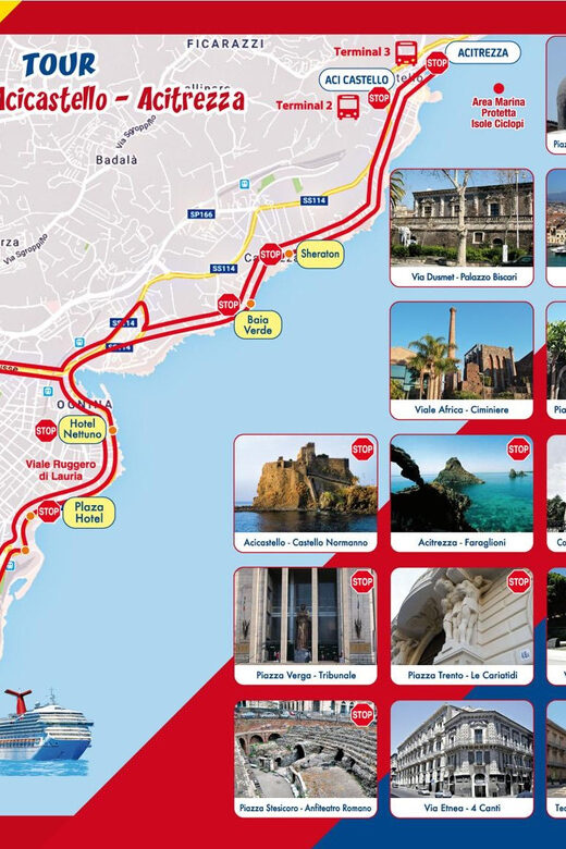 Catania: Hop-On, Hop-Off Bus to Acicastello and Acitrezza - Key Points
