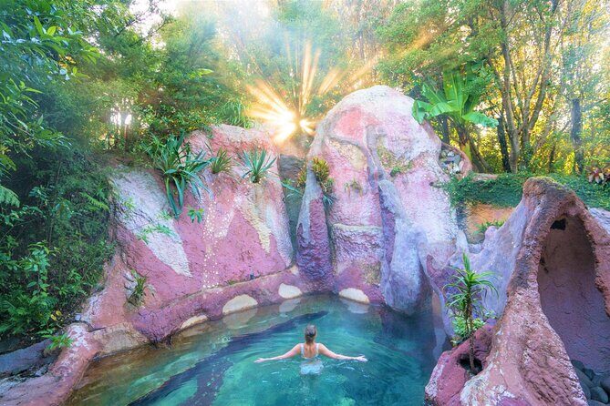 Cathedral Cove with the Lost Spring Hidden Spa - Key Points