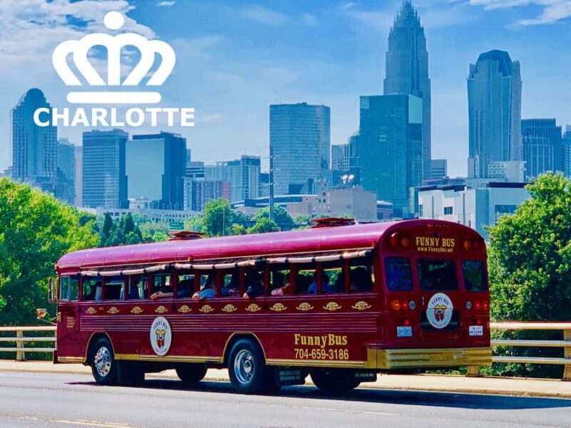 Charlotte: Funny Bus Comedy City Tour with BYOB - The Itinerary in Detail