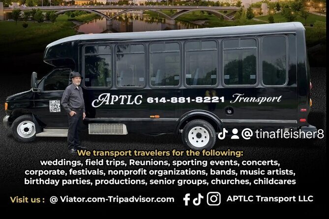 Charter Transportation for up to 13 passengers Columbus Ohio - Key Points