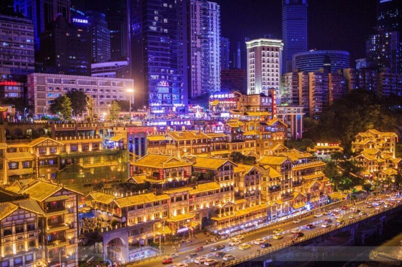 Chongqing: Illuminated Night Tour with Cruise or Hot Pot - Key Points
