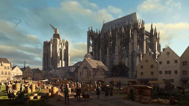 Cologne Cathedral Walking Tour around the cathedral with VR - Discover the History of Cologne Cathedral with Virtual Reality and Guided Walking