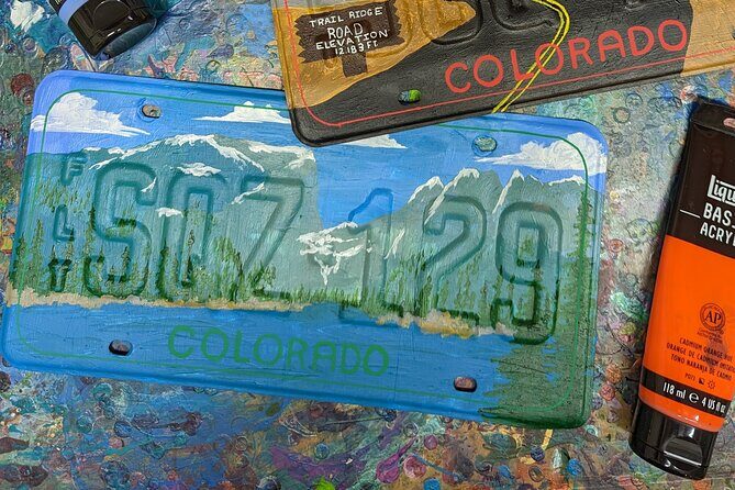 Colorado or Bust! Painted License Plate Class - Colorado or Bust! Painted License Plate Class: A Creative Take on Colorado Charm