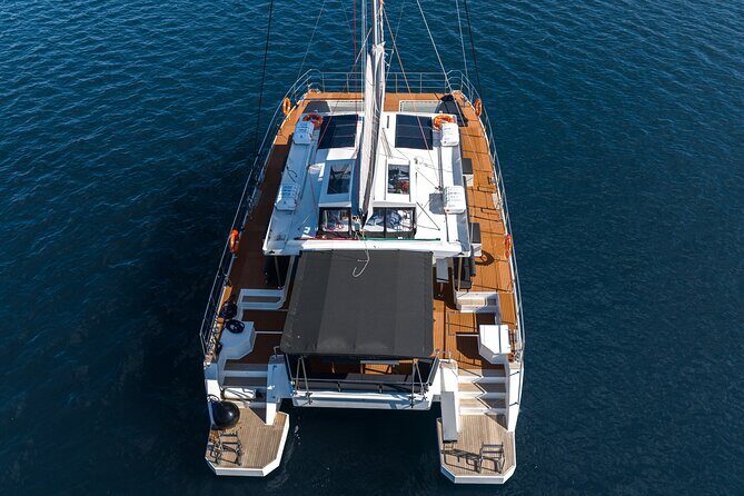 Comfort Max Catamaran Caldera Cruise with BBQ and Drinks - Exploring the Santorini Caldera on a Catamaran