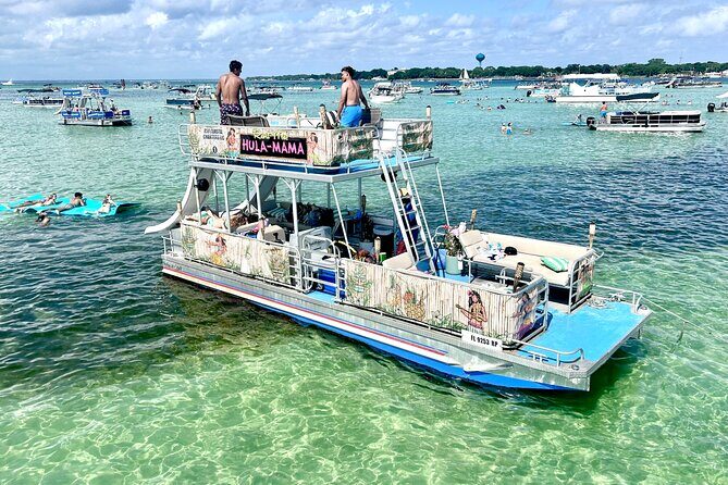 Crab Island Charter Four Hours! Double Decker Pontoon 2 Slides - Deep Dive: What to Expect on Your Day Out