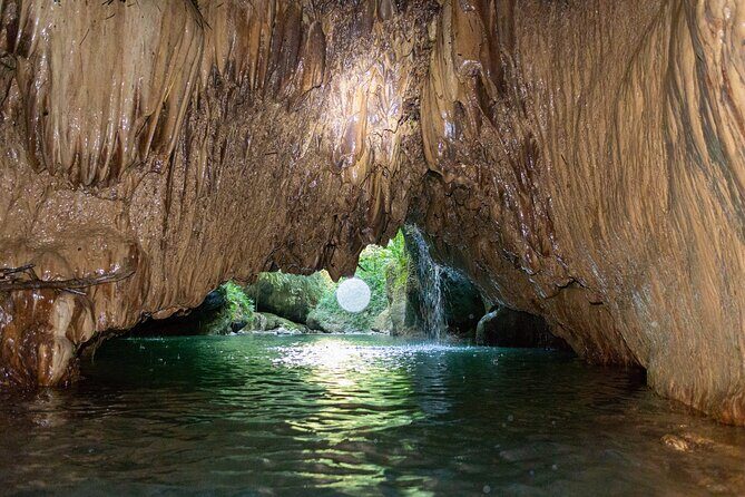 Cueva del Indio and Charco Azul Cave and Waterfall Adventure - Key Points