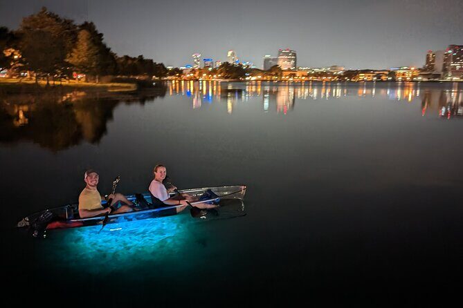 Date Night LED Glow Clear Kayak or Clear Paddleboard & Champagne - The Value of a Night Paddle with a Twist