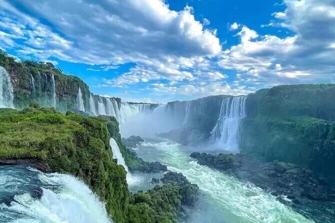 Dawn at Iguassu Falls Brazil Side - Dawn at Iguassu Falls Brazil Side: A Serene Wake-Up Call to Nature