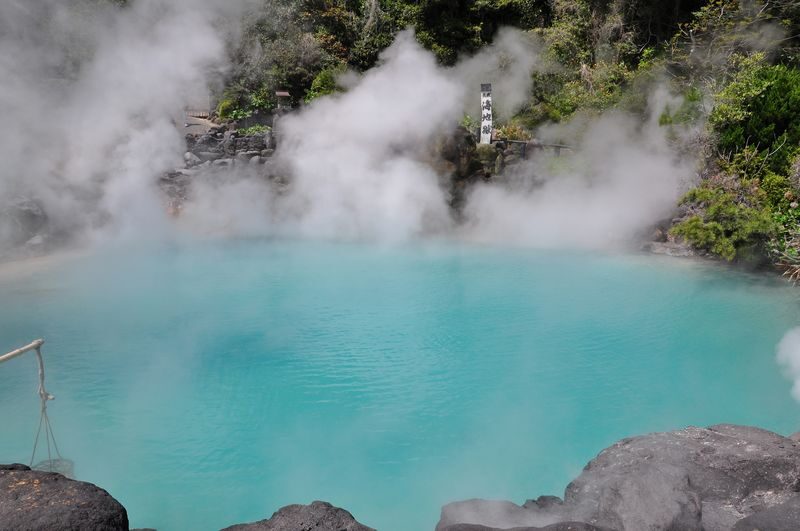 Dazaifu Tenmangu Shrine, Yufuin Town, Beppu Ropeway, Kamado Jigoku (with complimentary onsen egg and lemon soda) | Departing from Fukuoka - Kamado Jigoku: steam, foot bath and an onsen snack