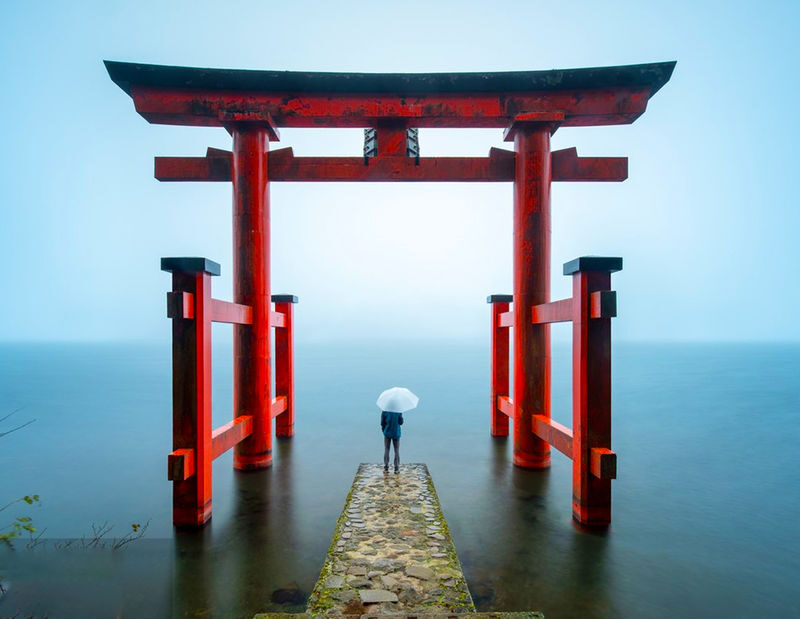 Departing from Tokyo: Mount Fuji Hakone Day Trip - Owakudani Ropeway, Hakone Shrine, Nichikawa Clock Shop, Arakurayama Sengen Park - A convenience store beneath Mount Fuji
