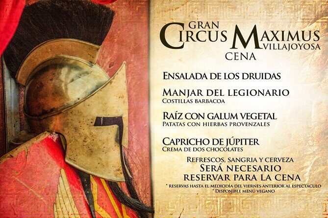 dinner + show Great Circus Maximus - Key Points