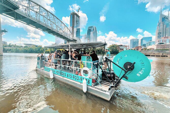 Downtown Nashville Pedal Pontoon Boat Cruise with Captain - Key Points
