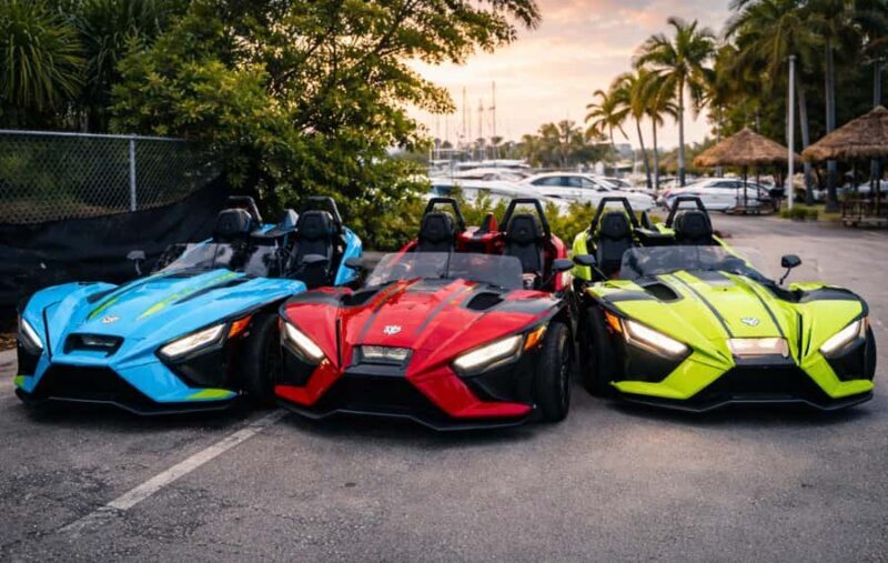 Drive a Slingshot in Miami  From 1 to 24 Hour Rentals - Key Points