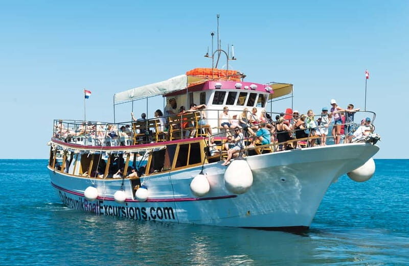 Dubrovnik: 3 Islands Fun Boat Trip with Drinks (FR, ES, EN) - Key Points
