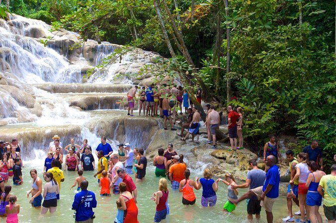 Dunns River Falls River Tubing and shopping with transportation - Key Points