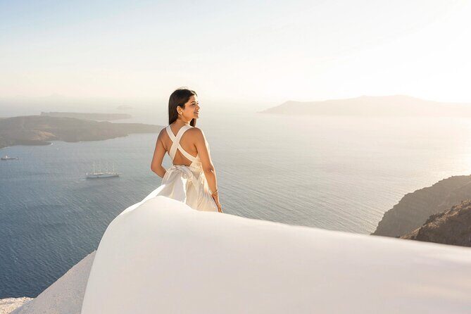Set out on a Flying Dress Photoshoot in Santorini - An In-Depth Look at the Flying Dress Photoshoot Experience