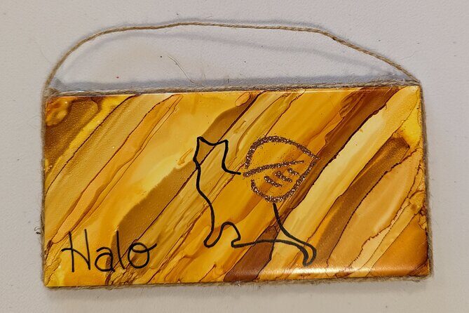 Embossed Alcohol Ink Tile in Estes Park - Who Will Enjoy This