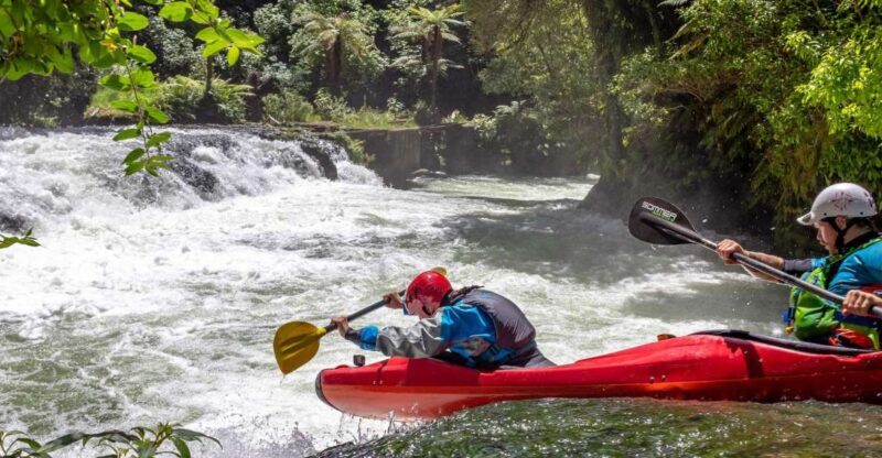 Epic Tandem Kayak Tour down the Kaituna River Waterfalls - An Unmatched Setting for Whitewater Adventure