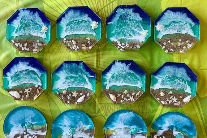 Epoxy Resin Art and Craft Coaster Set Experience - Introduction: A Hands-On Art Experience in Maui