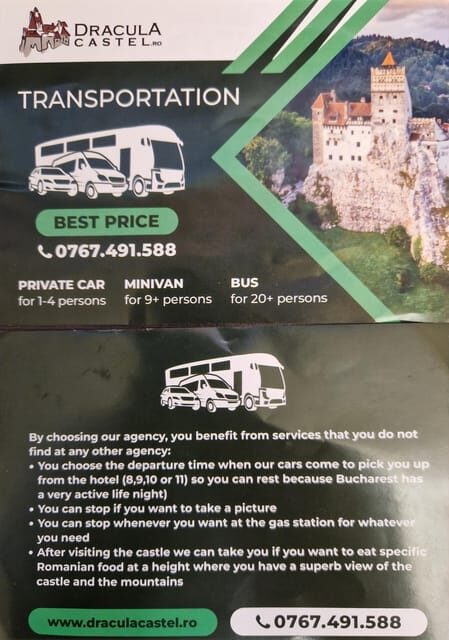 Exclusiv Dracula Bran Castle Day trip - only 6-7 hours - The Practical Aspects