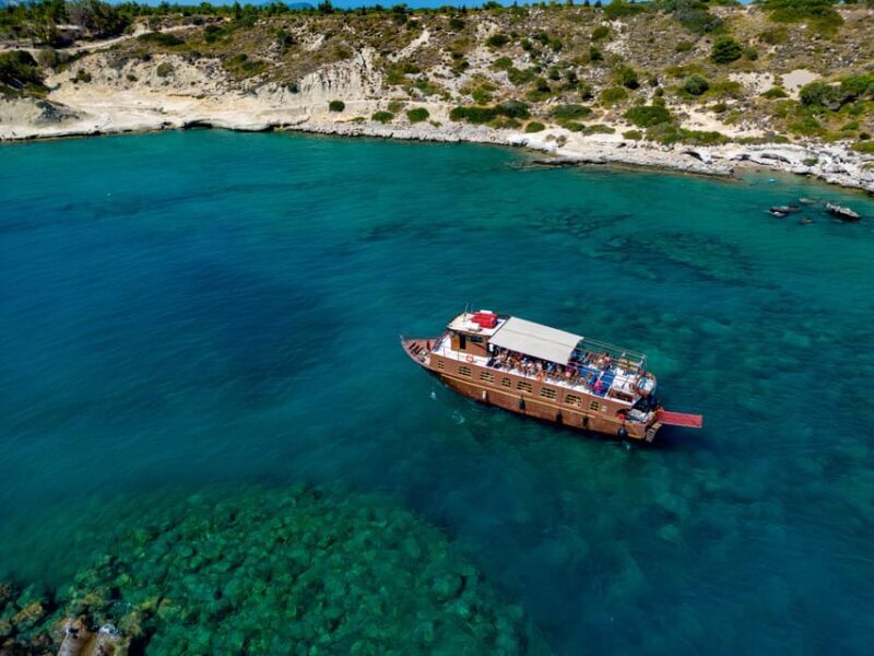 Faliraki : Transfer & Cruise to Lindos with 3 Swimming Stops - An In-Depth Look at the Lindos Boat Cruise Experience