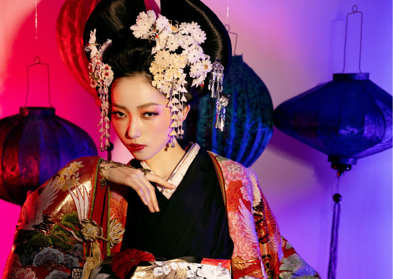Fancy Kimono Dress up and Photoshoot in Tokyo - A studio transformation, not a street rental