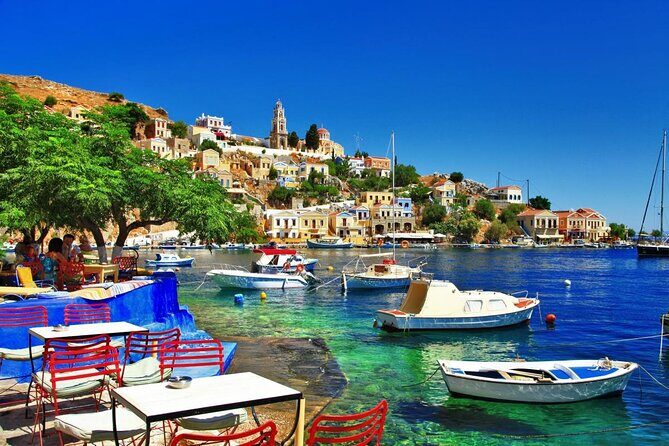 Fast Boat To Symi with a swimming stop at St George's Bay! (Only 1hr journey) - A Quick, Comfortable Escape to Symi with a Refreshing Swim Stop