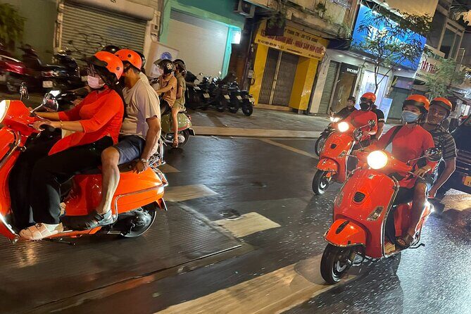 Female Riders Vespa Night Street Food + Train Street food 4 Hours - The Sum Up