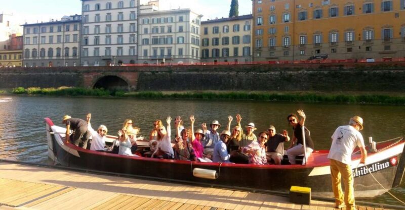 Florence: Guided Gondola Boat Tour with a Glass of Wine - Key Points