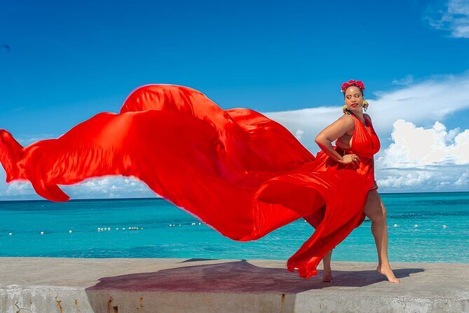 Flying Dress Photoshoot at Doctors Cave Beach Montego Bay Jamaica - The Sum Up
