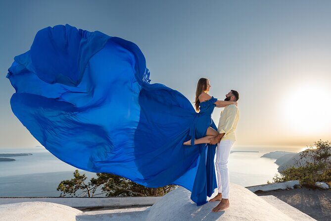 Flying Dress © Photoshoot in Santorini: Happy Birthday Package - An In-Depth Look at the Flying Dress Photoshoot Experience