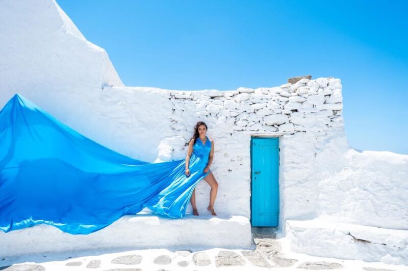 Flying Dress Photoshooting Mykonos - The Experience in Detail