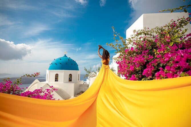 Flying Dress Photoshooting Santorini - Discovering the Flying Dress Photoshoot in Santorini