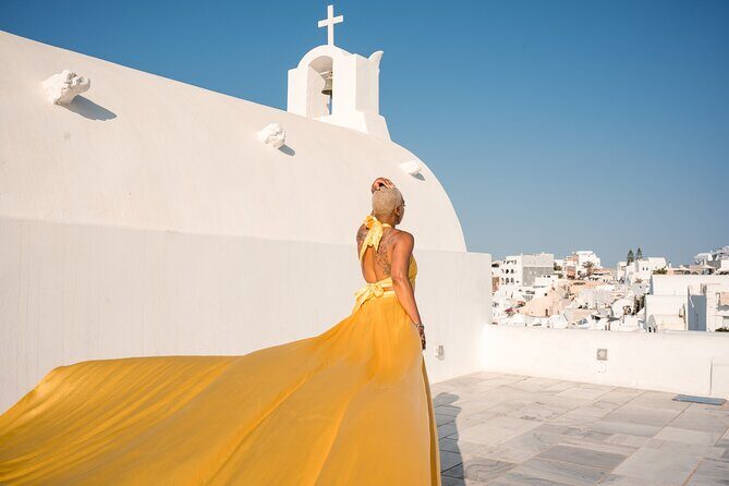Flying Dress Private Photoshoot Santorini - Key Points