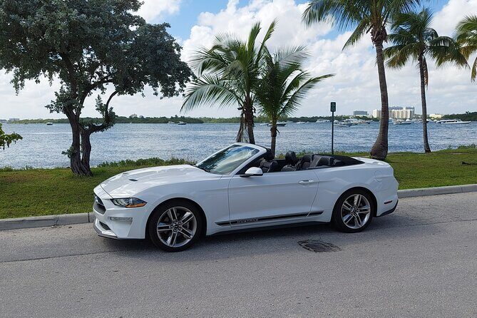 French tour of Miami in convertible mustang - Key Points