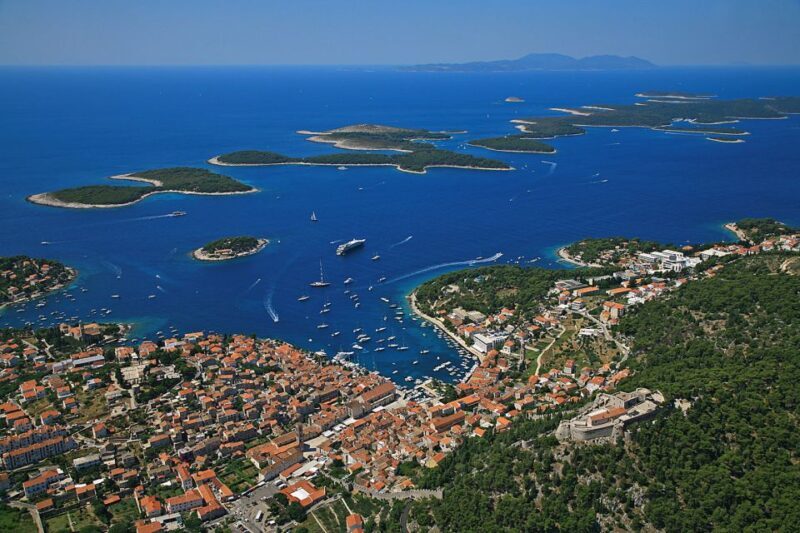 From Bra: Panoramic Flight over Bra, Hvar, olta, & Split - Exploring the Route: What to Expect from the Skies