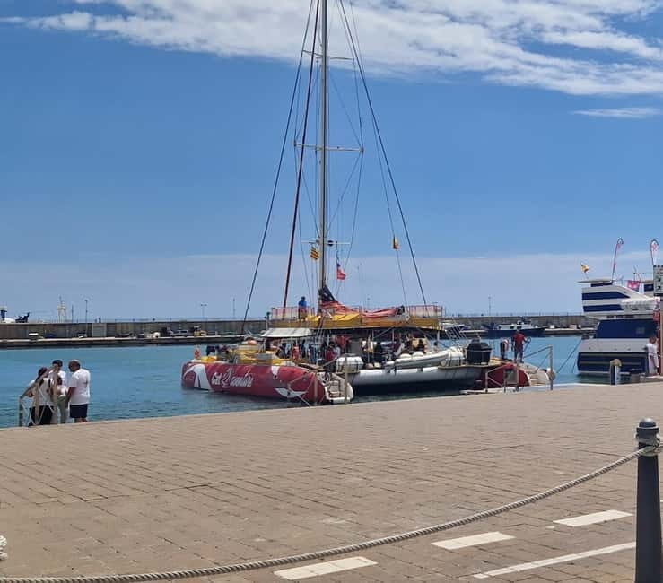 From Cambrils: catamaran 2h with drinks/bed balinese, swim. - Key Points